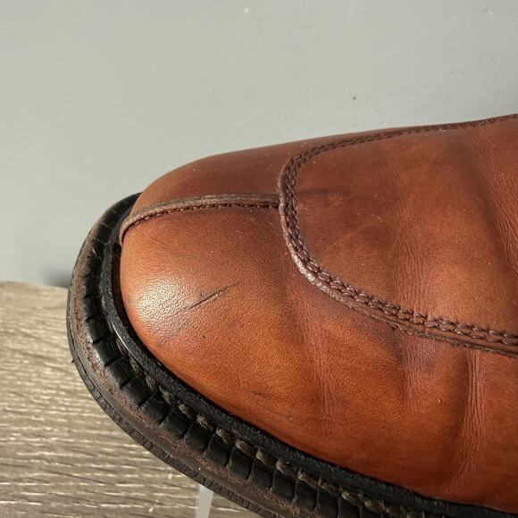 Allen Edmonds Ashton Shoes Mens 9.5 D Chili Brown Split Toe Derby Dress Leather main image 9